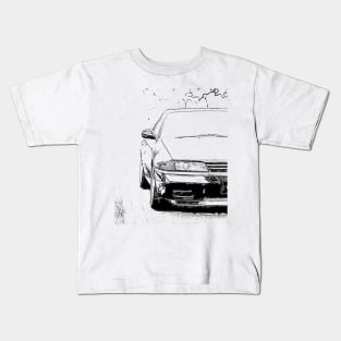 Skyline R32 GTR Wireframe Kids T-Shirt